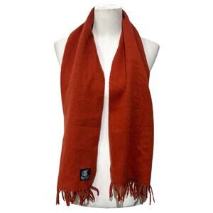 Authentic Eagle Products Fringe Scarf 100% Cashmere Orange Made in Germany